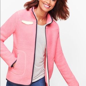 Pretty in pink!🌸 Talbots Sherpa fleece jacket🦋🦋